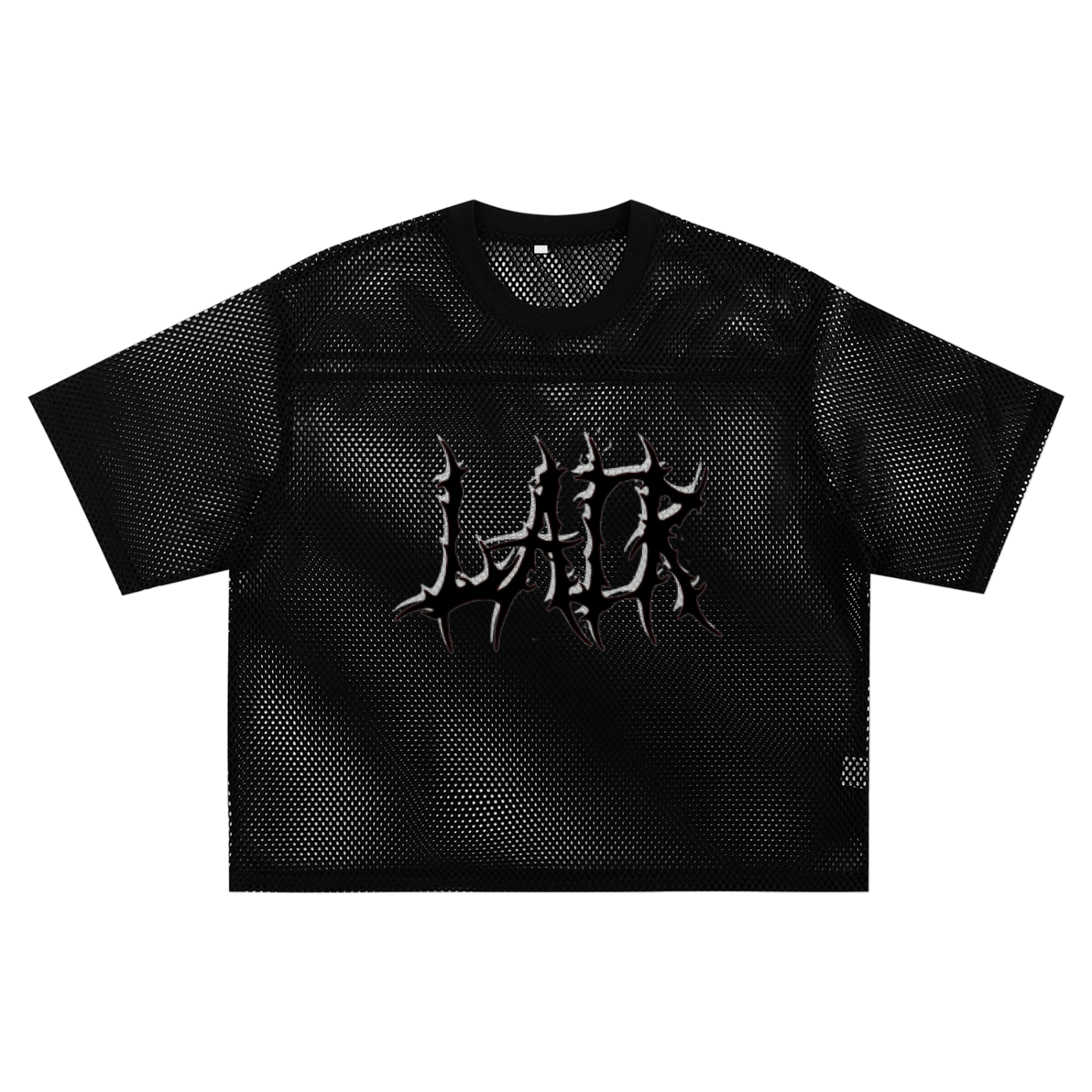 See-through boxy net T-shirt Lair Jersey size chart for motion-built fit